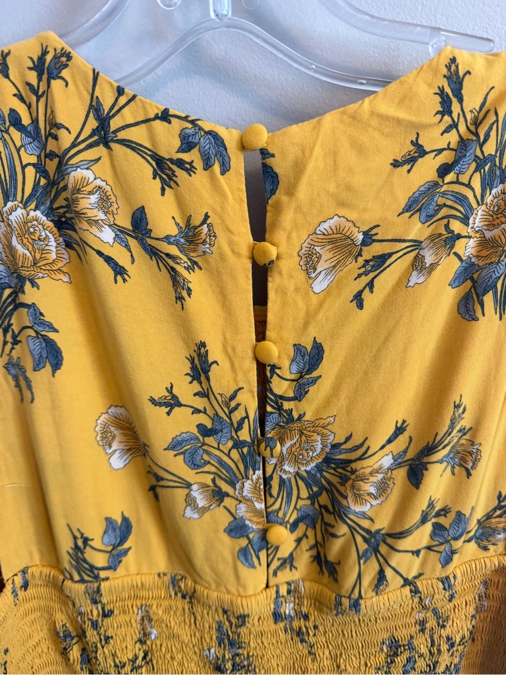 Torrid Yellow Floral Smocked Bodice Midi Dress 2X - Picture 5 of 7